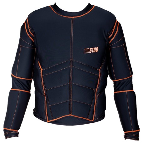 EXEL Protection Shirt S100 - Black-Orange - Erwachsene