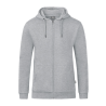 Jako Kapuzenjacke organic hellgrau meliert