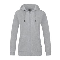 Jako Kapuzenjacke organic hellgrau meliert
