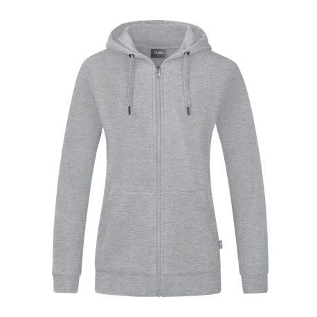 Jako Kapuzenjacke organic hellgrau meliert